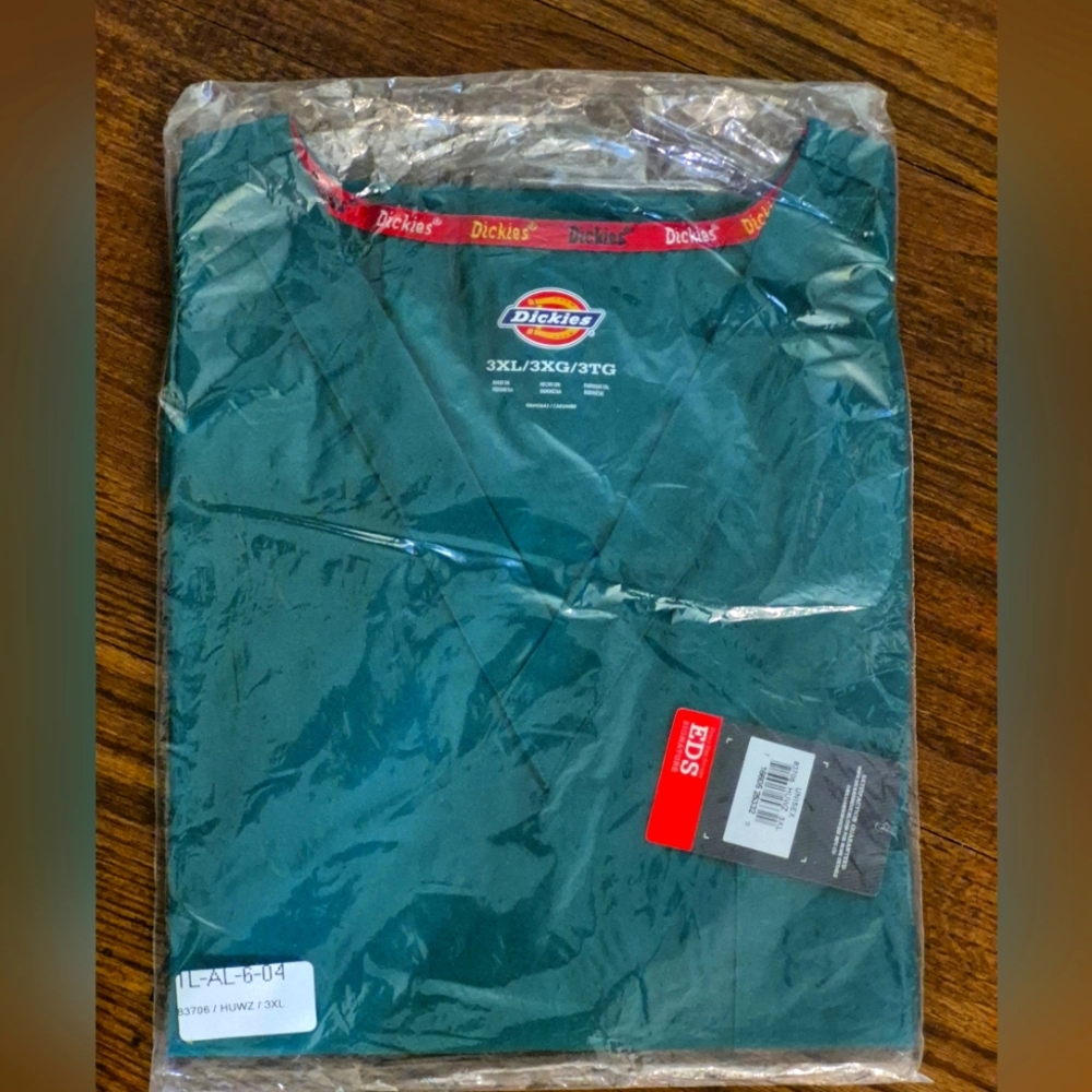 Dickies Teal Blue Unisex Scrub Top 3XL